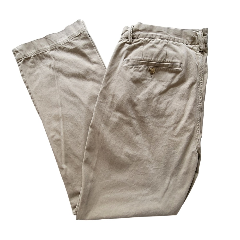 Polo Ralph Lauren Chino Pants Mens 35x32 Khaki Tan Classic Fit Cotton Trousers